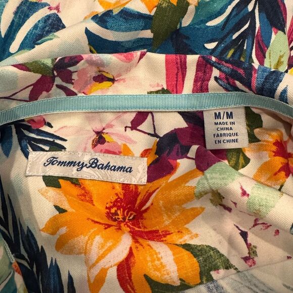 Tommy Bahama GARDEN OF HOPE AND COURAGE SILK-BLEND CAMP SHIRT IN WHITE M - Picture 4 of 6